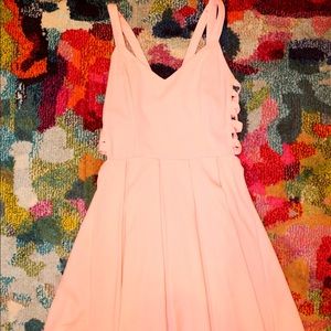 Light Pink sleeveless dress with side detail